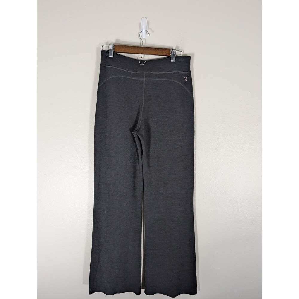 Ibex Merino Wool Women's Small Crossover Waistband Pants Gray Wide Leg Hike